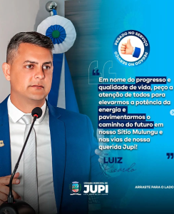 Vereador Luiz Ricardo Iluminando Jupi!