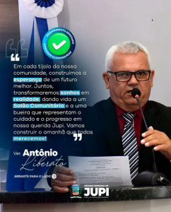 O Vereador Antonio Liberato, Envia um Requerimento para Construção de um Salão Comunitário!